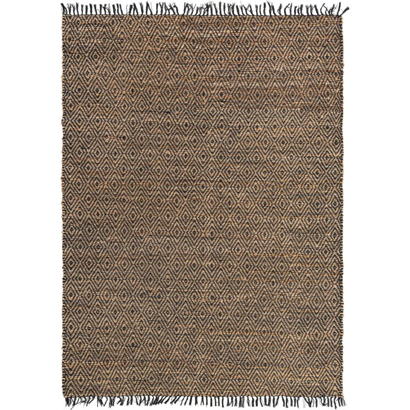 Tapis beige tressé à la main Mcelhaney, Rectangle 7 pi 1 po x 10 pi