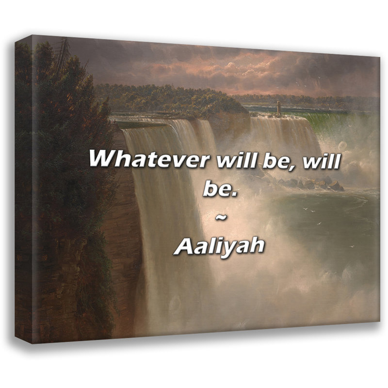 Citation artistique «Quoiqu'il en soit, le sera.» Toile tendue par By Aaliyah Gallery, H 17 po x l 24 po