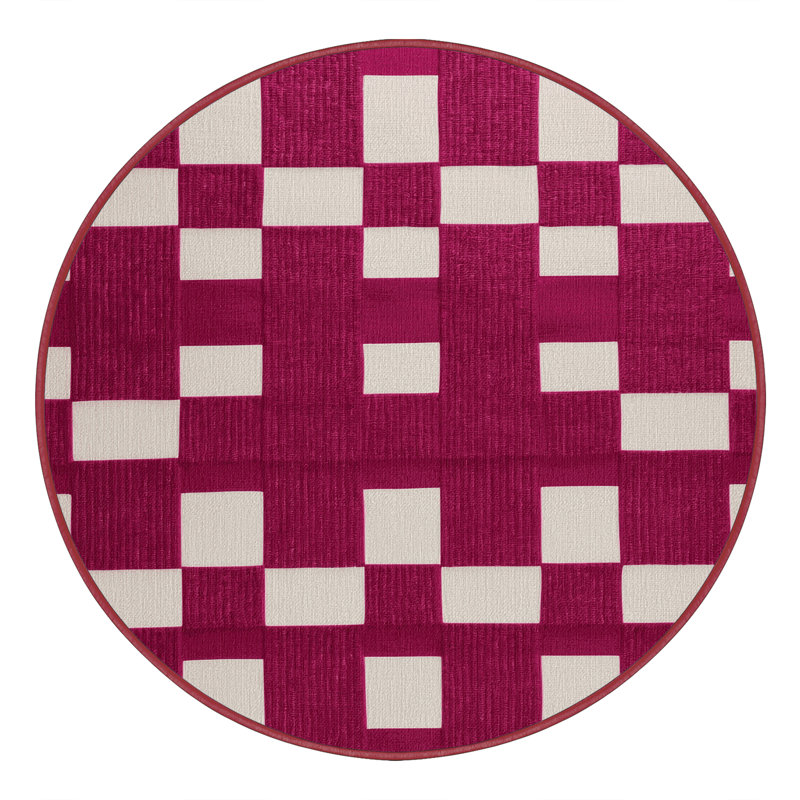 Machine Washable Botanical Area Rug, Round 4'