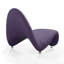 MoMa Modern Wool Upholstered Metal Accent Chair