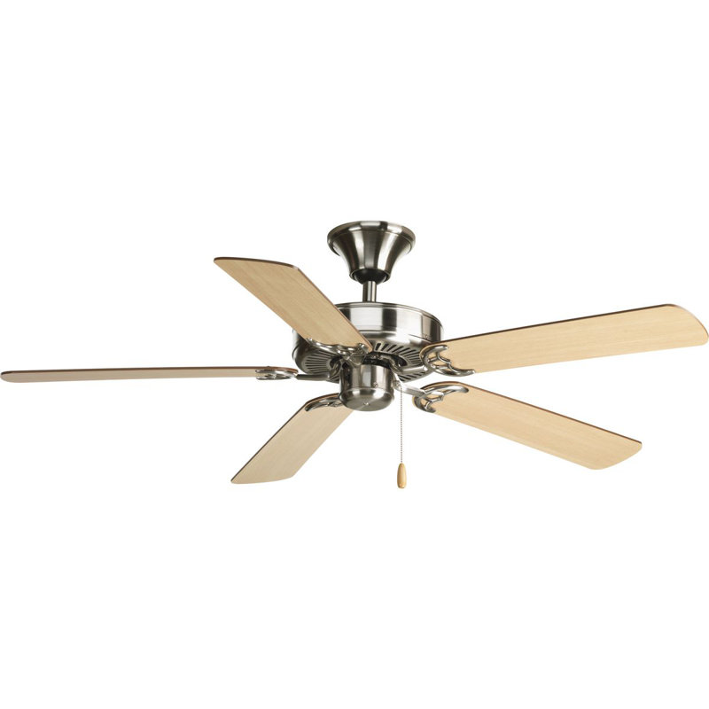 AirPro Builder 52'' Ceiling Fan, Brushed Nickel with Cherry / Natural Cherry Blades