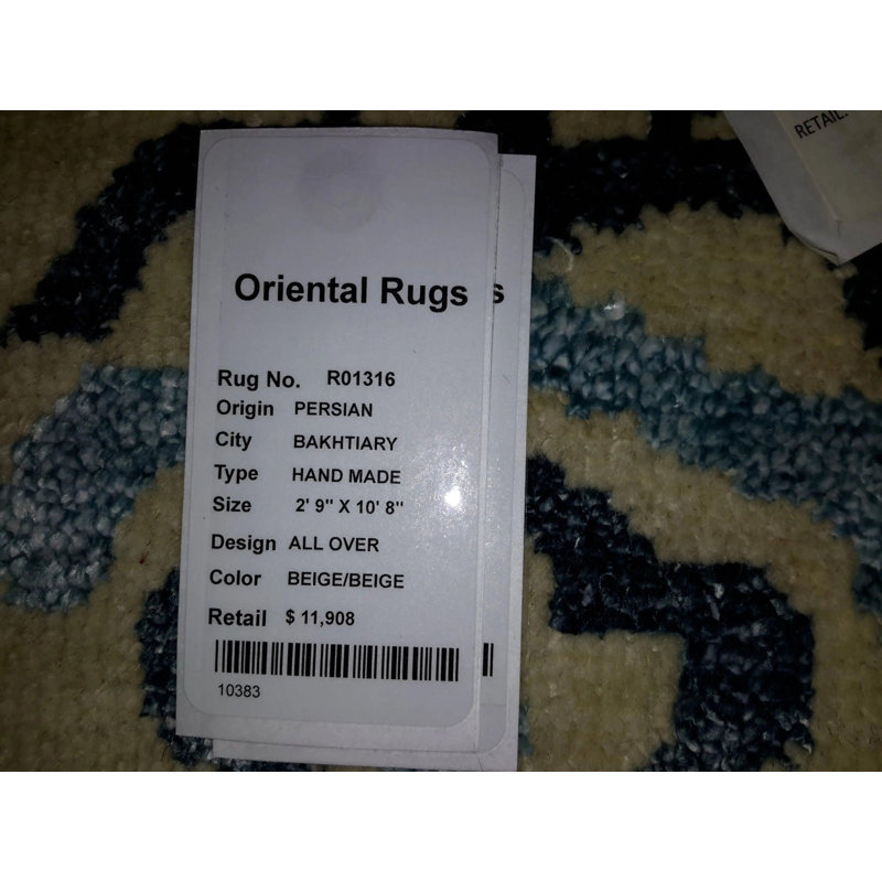 Hand Woven Cotton and Wool Oriental Area Rug