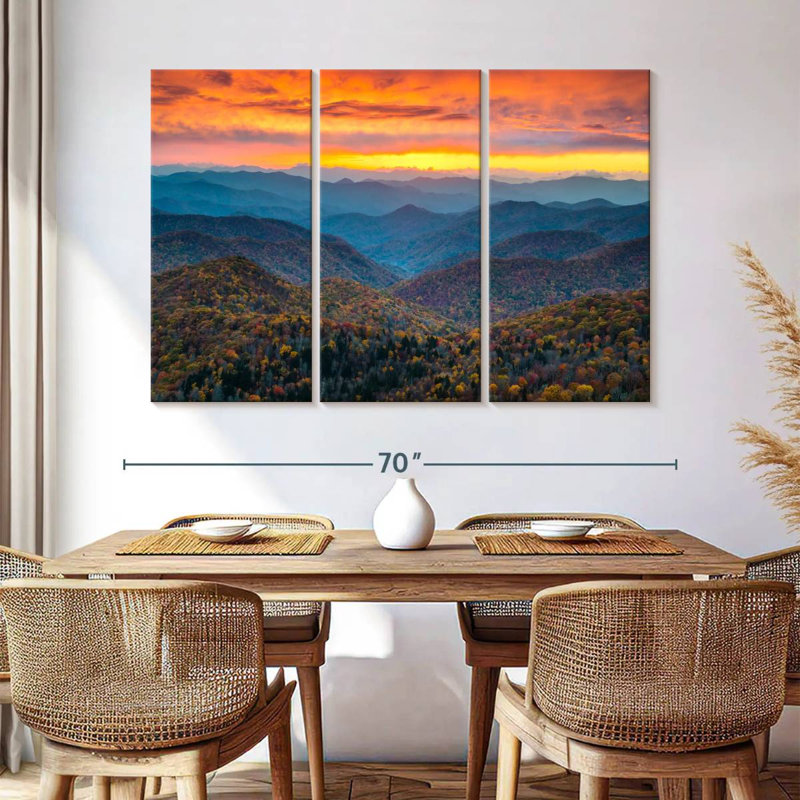 Ensemble de 3 pièces Blue Ridge Parkway, H 42 po x l 65 po x P 1,25 po