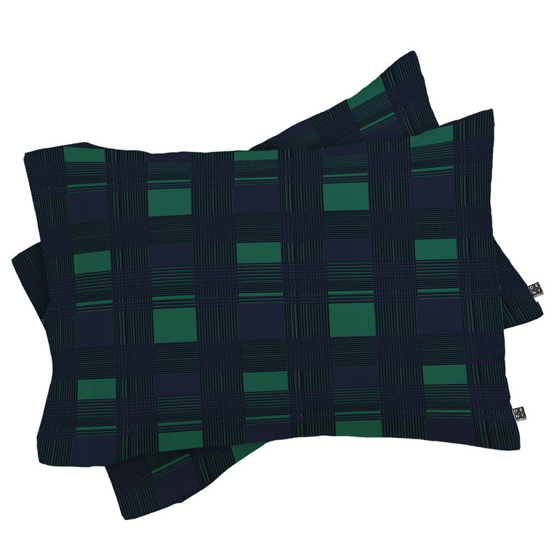 Modern & Contemporary Polyester Plaid Comforter, Twin Comforter + 1 Standard Sham