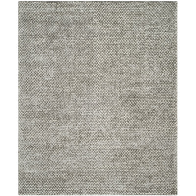 Tapis argenté tissé à la main Delane