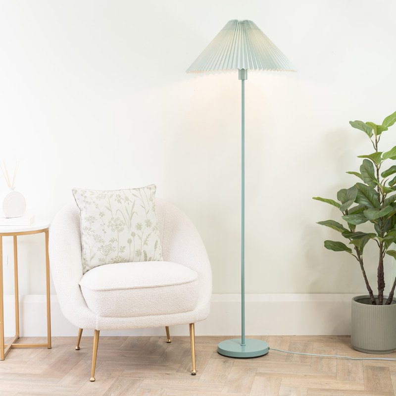 Kameron 156cm Traditional Floor Lamp, Blue, Blue, Yes