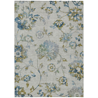 Charysse Washable Floral Indoor / Outdoor Rug