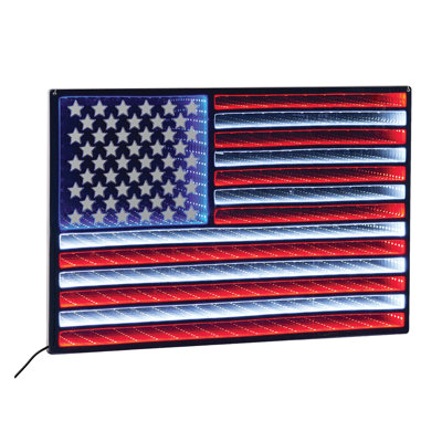 Hanging American Flag Kanija Light Display