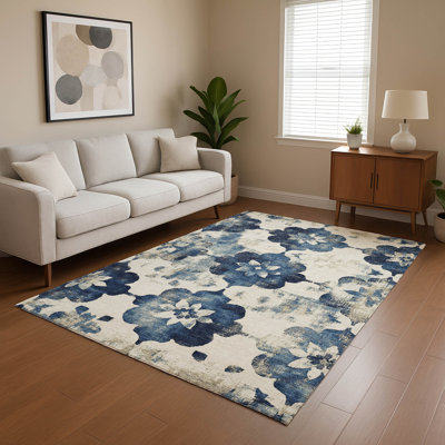 Tapis floral de qualité supérieure lavable à la machine Jacquez AMF1802