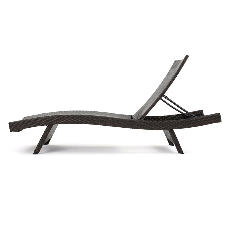 Chaise longue inclinable Blaise, Mélange de bruns, 2