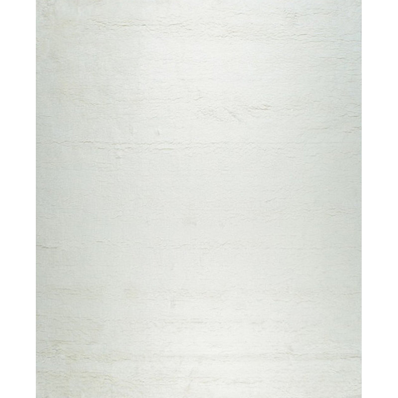 Willow Sarrah Ivory Handmade Wool Contemporary Solid Color Hand-Knotted Area Rug, Rectangle 6' x 9'