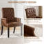 Fauteuil capitonné rembourré à dossier haut, similicuir-1886541630