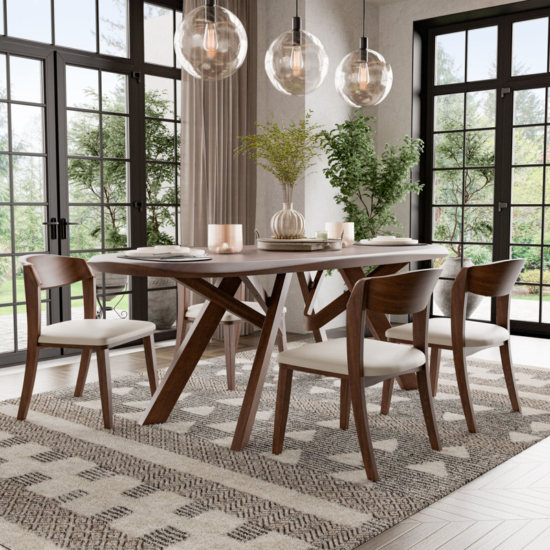 Rozella 5-Piece Dining Table Set, 5 Pieces: Table, 4 Chairs