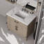 Ensemble de meuble-lavabo simple avec plateau en marbre et robinet