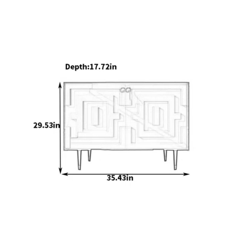 Janorris, H 29,53 po x l 35,43 po x P 17,72 po