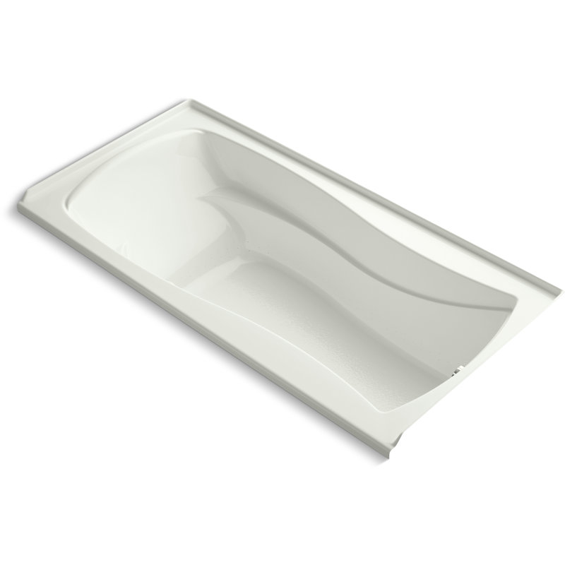 Mariposa 72" x 36" Alcove/Tile In Air Acrylic Bathtub, Dune, Left