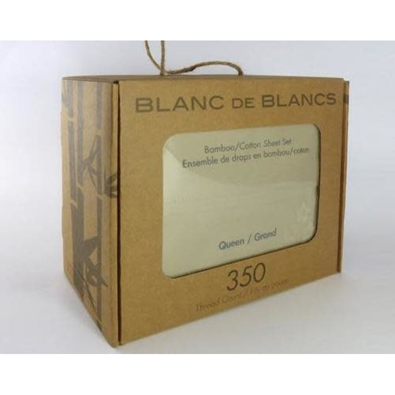 Ensemble de draps, Ensemble de draps pour lit double avec un drap-hou, Blanc