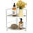 2 Tier Kitchen Spice Rack Vertical Shelf, Corner Storage Rack, Silver
