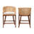 Ceiran Bohemian Light Honey Rattan And Wood 2-Piece Counter Stool Set-1082979646-1082979640