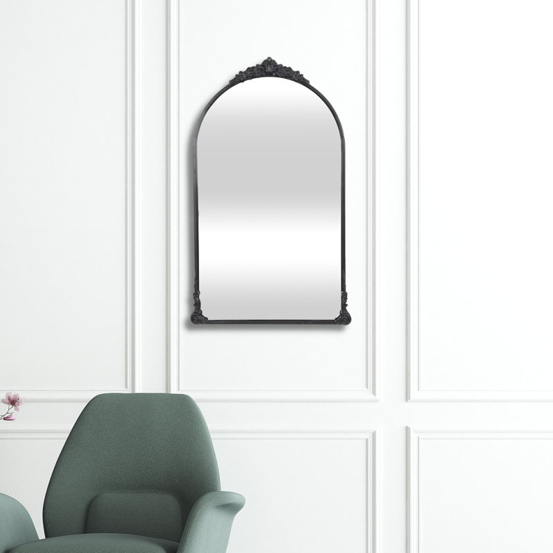 Amelita Metal Arch Mirror, Black