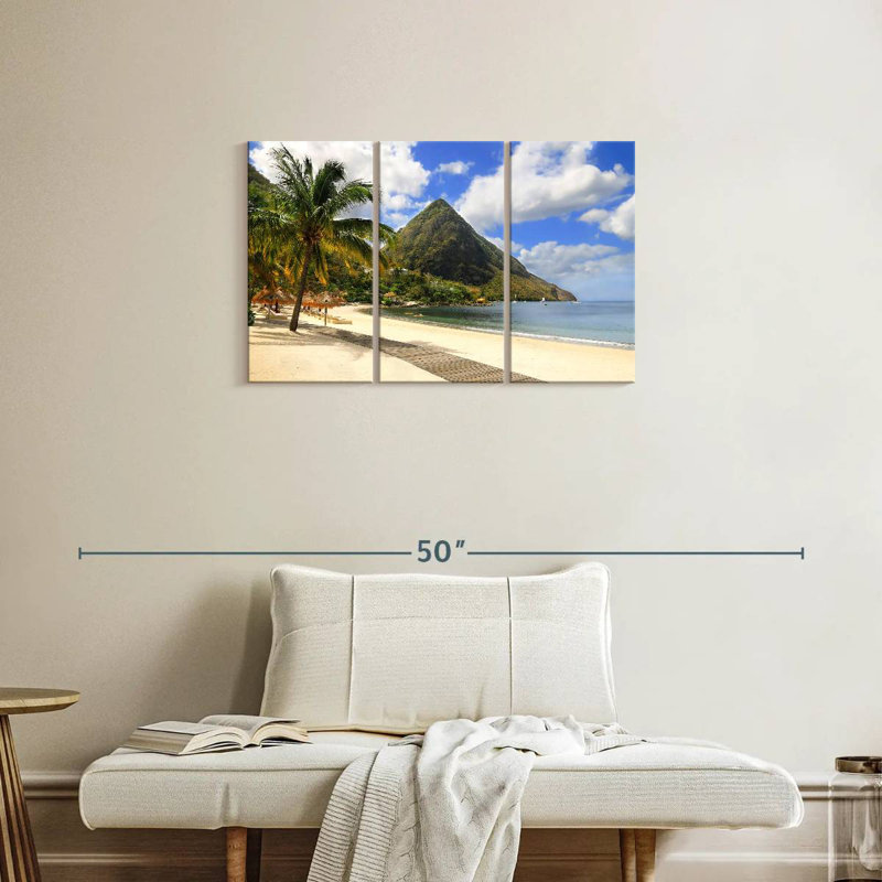 Gillard Saint Lucia White Sand Beach, 20" H x 33" W
