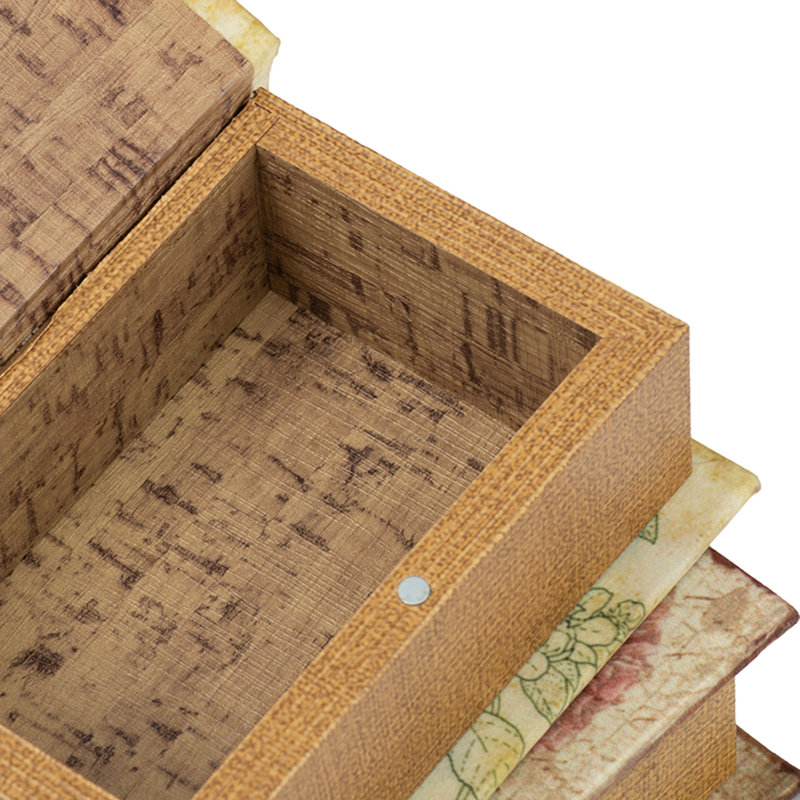 Decorative Book Boxes with Elegant Floral & Typography Designs