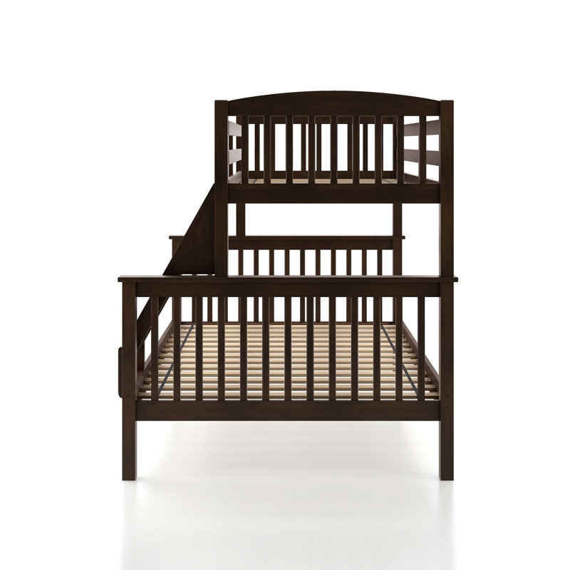 Kearie Twin over Full Standard Bunk Bed, Dark Brown