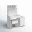 Ensemble de meuble-lavabo d'appoint avec tabouret, 5 tiroirs Calletano-833827348