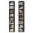 Brenya Mid-Century Modern Wood 8-Tier Narrow Library Shelf, Adjustable Bookcase Set of 2-2083834823-2116139485