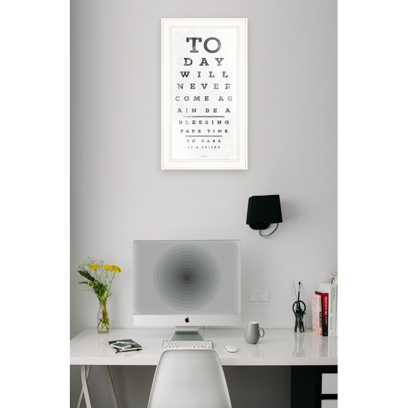 «Eye Charte», art mural encadré pour le salon, décoration murale par Marla Rae, Blanc, H 27 po x l 15 po x P 1 po