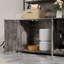 Solution de rangement innovante en bois MDF gris de style moderne pour les espaces de vie