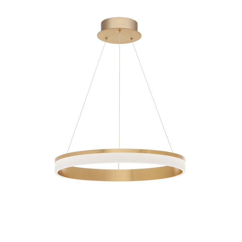 1 - Light Bronze LED Single Pendant, 6cm H x 60cm W x 60cm D
