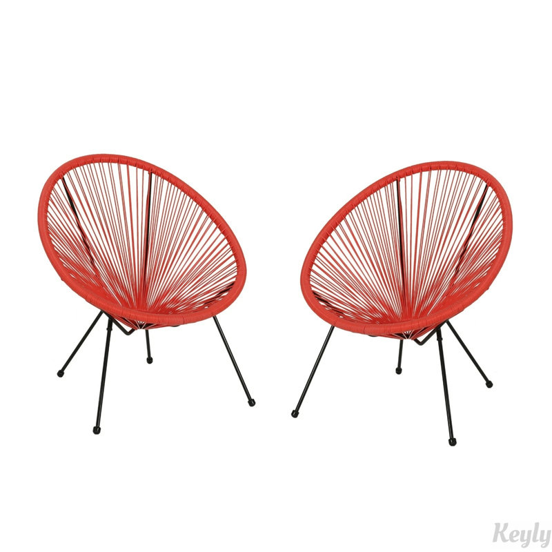 Ensemble de 2 chaises d'extérieur ANson, Orange