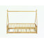 Lit simple en forme de tente avec garde-corps-625849616