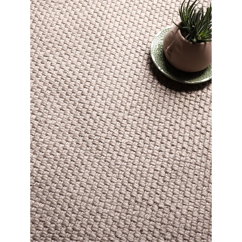 Paani Hand Loomed Area Rug in Taupe, Rectangle 5' x 8'