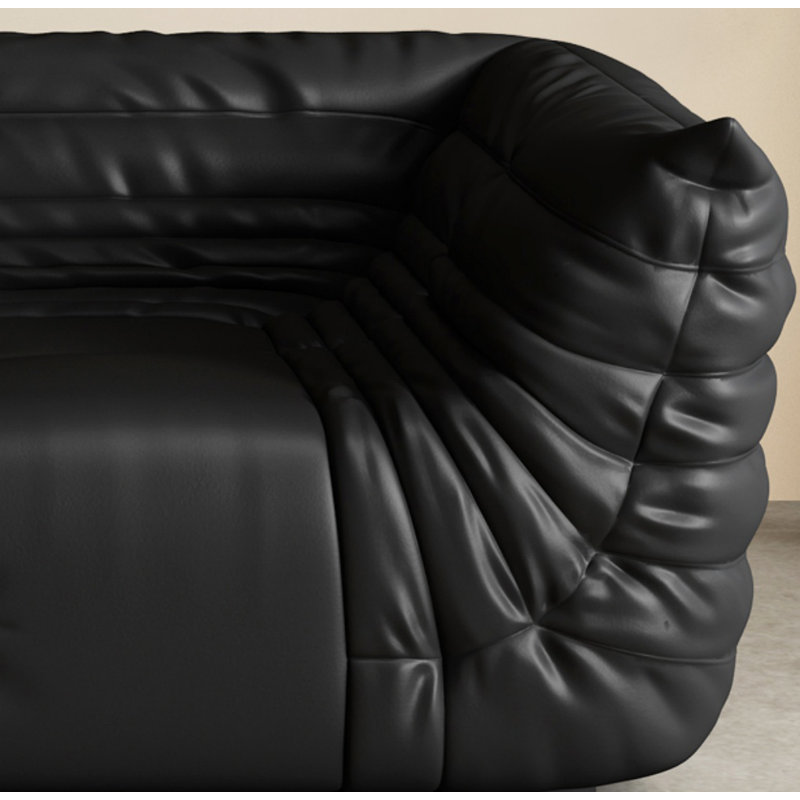 Black Creative Sofa, 25.98" H x 110.24" W x 37.4" D