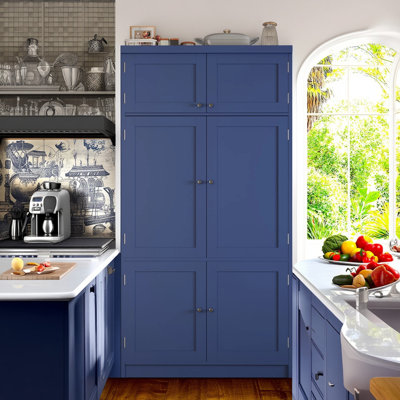 80.1" Tall Freestanding Kitchen Pantry Cabinet with Power Outlets, Extra-Wide Storage, Wine Rack, Drawers & Adjustable Shelves, Shaker Style Cupboard