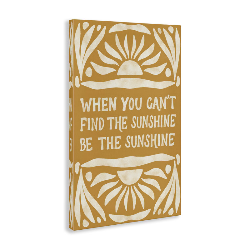 «Boho Be The Sunshine», art mural sur toile par Amanda Houston, H 45 po x l 30 po