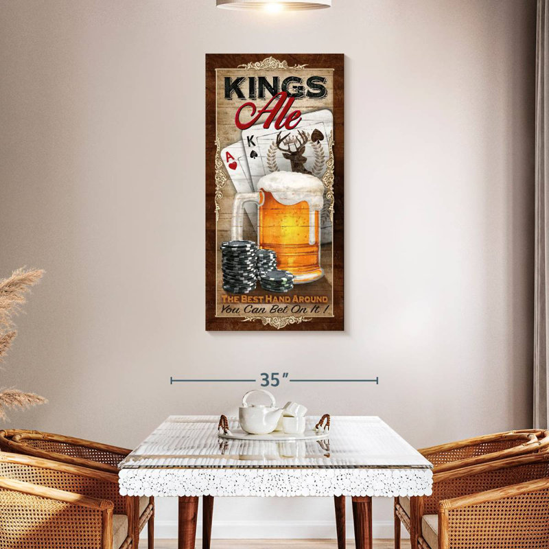Kings Ale, 48" H x 24" W