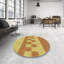 Tapis brun/jaune à motifs-738071877