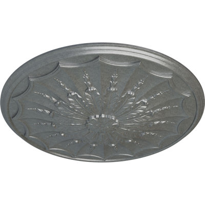 Endurathane Artis Ceiling Medallion, 27 1/8"OD x 2 5/8"P, Hand-Painted Platinum Finish