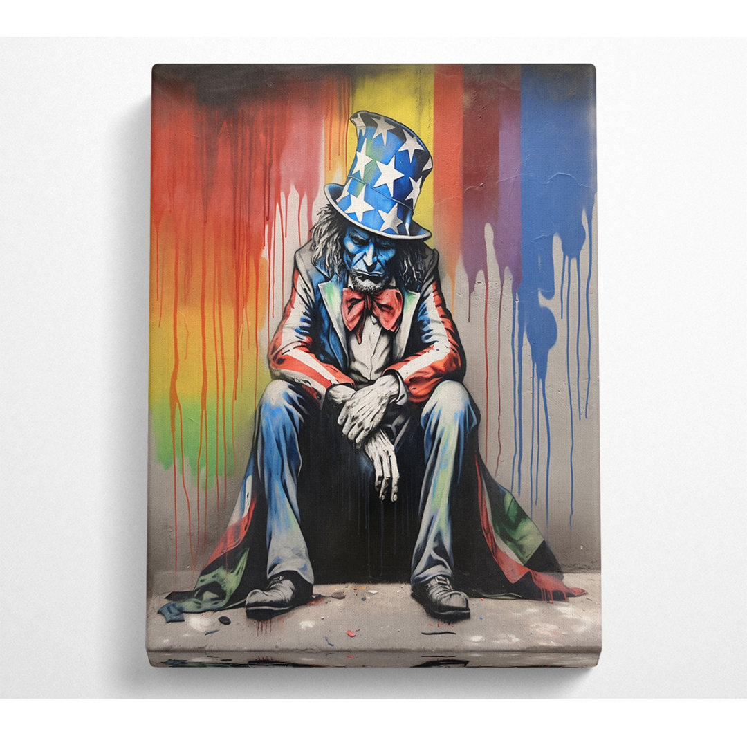 Uncle Sam Graffiti - Kunstdrucke auf Leinwand - Wrapped Canvas