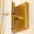 Glam Art Deco Wall Sconce With Imitation Marble Shade