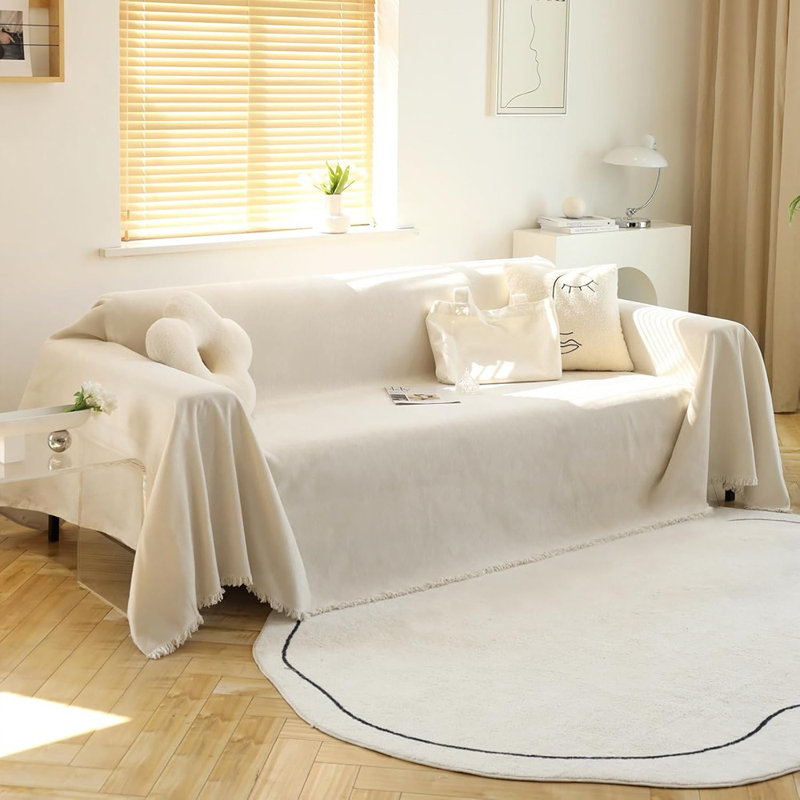 Housse de canapé pour canapé modulaire en chenille lavable