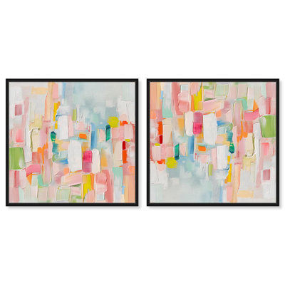 Symphonie de couleurs «I» sur toile satinée, art par Art Remedy