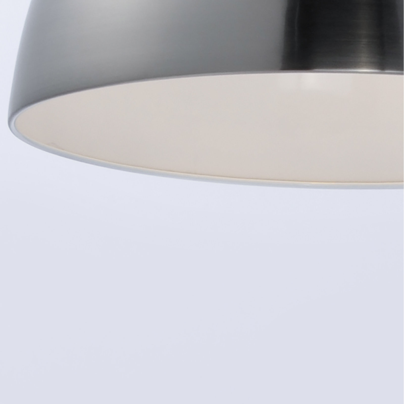 Wava Single Light Metal Dimmable Pendant, Nickel, 13.75" H x 13.75" W x 13.75" D