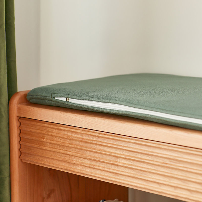 Banc de rangement pour chaussures 35,4 po, Vert / bois naturel