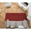 Tapis touffeté à motif géométrique rouge chili-236857241