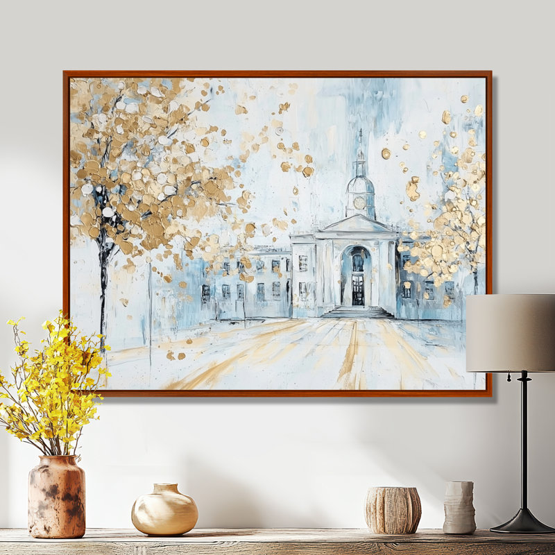 Trinity College In Dublin II - Dublin Wall Art Living Room, H 34 po x l 44 po, Brun