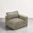 Upholstered Soft Camel Chenille Accent Lounge Chair with Cushion Back – Fully Compressed, No Assembly Required-1446883603